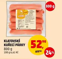 Penny Market KLATOVSKÉ KUŘECÍ PÁRKY nabídka