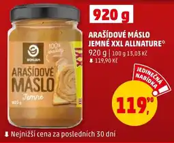 Penny Market ARAŠÍDOVÉ MÁSLO JEMNÉ XXL ALLNATURE nabídka