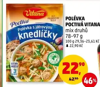 Penny Market POLÉVKA POCTIVÁ VITANA nabídka