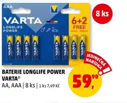Penny Market BATERIE LONGLIFE POWER VARTA nabídka