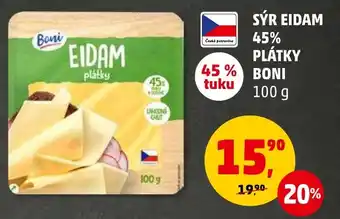 Penny Market SÝR EIDAM 45% PLÁTKY BONI nabídka
