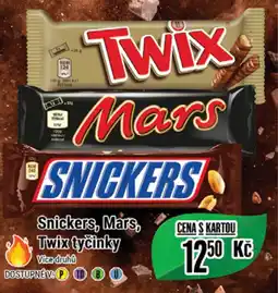 Tamda Foods Snickers, Mars, Twix tyčinky nabídka
