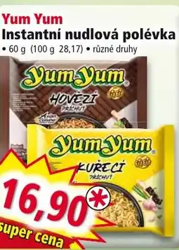 Norma Yum Yum Instantní nudlová polévka nabídka
