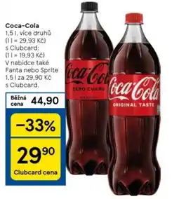 Tesco Coca-Cola 1.5L nabídka