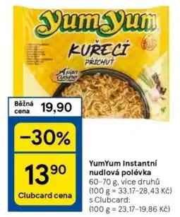 Tesco YumYum Instantní nudlová polévka nabídka