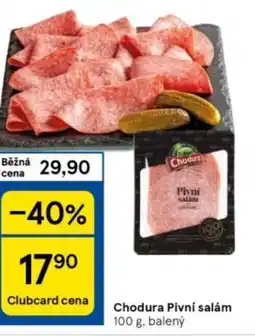 Tesco Chodura Pivní salám nabídka