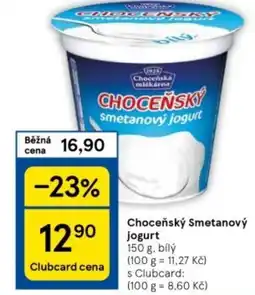 Tesco Choceňský Smetanový jogurt nabídka
