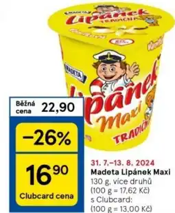 Tesco Madeta Lipánek Maxi nabídka
