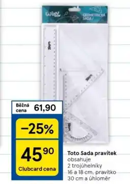 Tesco Toto Sada pravítek nabídka
