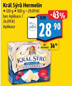 Albert Král Sýrů Hermelín nabídka