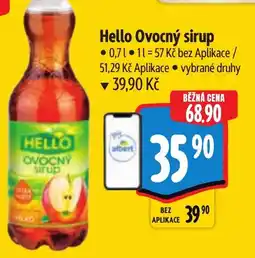 Albert Hello Ovocný sirup nabídka