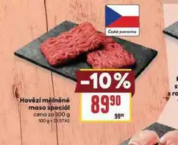 Billa Hovězí mělněné maso speciál nabídka