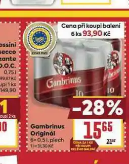 Billa Pivo gambrinus originál nabídka