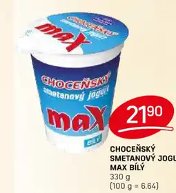 Flop CHOCEŇSKÝ SMETANOVÝ JOGURT MAX BÍLÝ nabídka