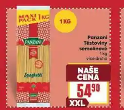 Billa Panzani těstoviny semolinové nabídka