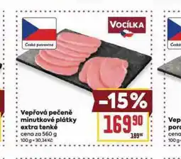 Billa Vepřová pečeně minutkové plátky extra tenké nabídka