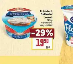 Billa Président delikátní tvaroh nabídka