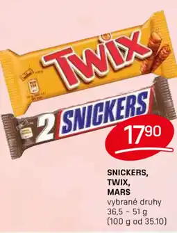 Flop SNICKERS, TWIX, MARS nabídka
