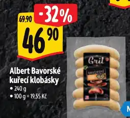 Albert Albert Bavorské kuřecí klobásky nabídka