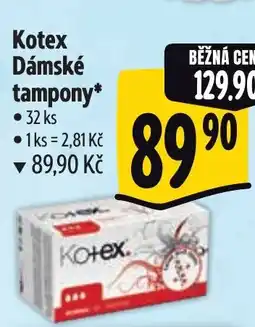 Albert Kotex Dámské tampony nabídka