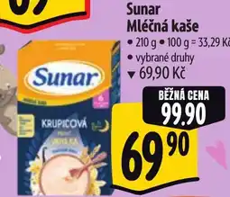 Albert Sunar Mléčná kaše nabídka