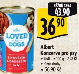 Albert Albert Konzerva pro psy nabídka