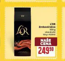 Billa L´or zrnková káva nabídka