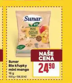 Billa Sunra bio křupky mini mango nabídka
