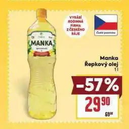 Billa Manka řepkový olej nabídka
