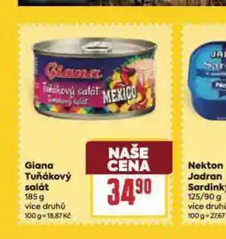 Billa Giana tuňákový salát nabídka