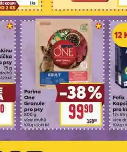 Billa Purina one granule pro psy nabídka