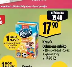 Albert Kravík ochucené mléko nabídka