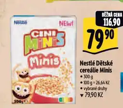 Albert Nestlé dětské cereálie nabídka