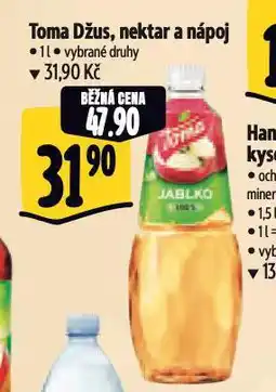 Albert Toma džus, nektar a nápoj nabídka