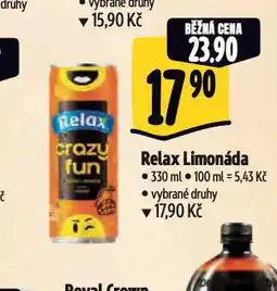 Albert Relax limonáda nabídka