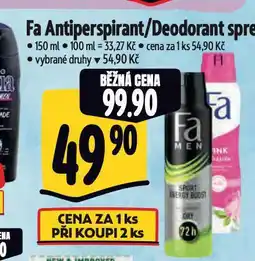 Albert Fa antiperspirant nabídka