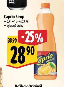 Albert Caprio sirup nabídka
