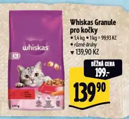 Albert Whiskas granule pro kočky nabídka