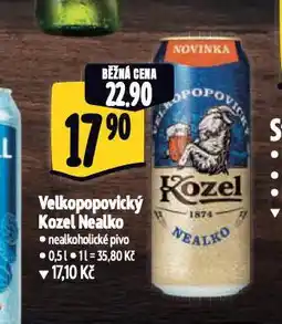 Albert Pivo velkopopovický kozel nealko nabídka