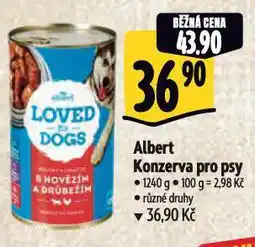 Albert Konzerva pro psy nabídka