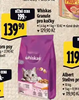 Albert Whiskas granule pro kočky nabídka