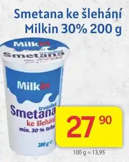 Kubík potraviny Smetana ke šlehání Milkin 30% 200 g nabídka