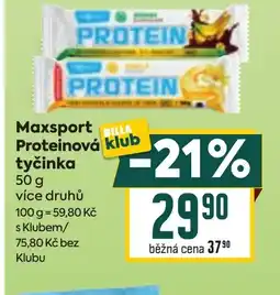 Billa Maxsport Proteinová tyčinka nabídka