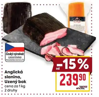 Billa Anglická slanina, Uzený bok nabídka