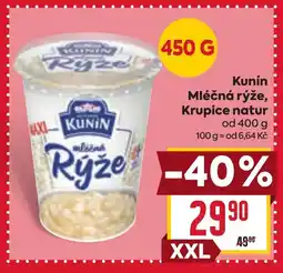 Billa Kunín Mléčná rýže, Krupice natur nabídka