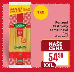 Billa Panzani Těstoviny semolinové nabídka