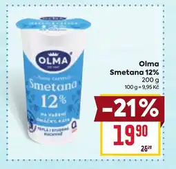 Billa Olma Smetana 12% nabídka