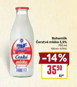 Billa Bohemilk Čerstvé mléko 3,5% nabídka