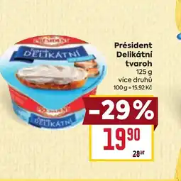 Billa Président Delikátní tvaroh nabídka