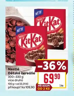 Billa Nestlé Dětské cereálie nabídka